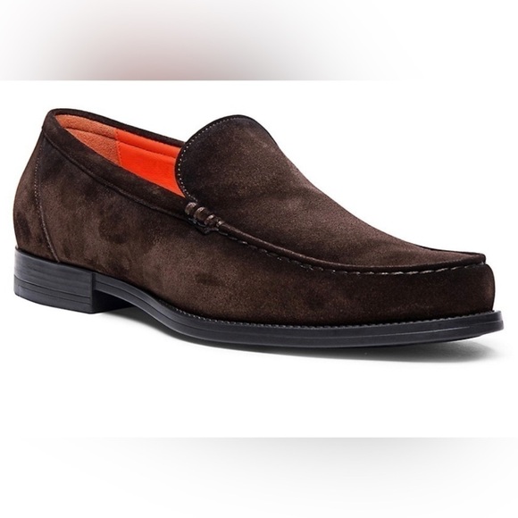 Santoni Faith Suede Loafer in Dark Brown-12 - Picture 3 of 15